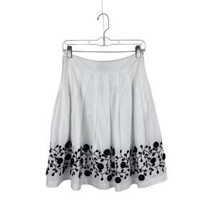 NWT Talbots Embroidered Cotton Skirt
